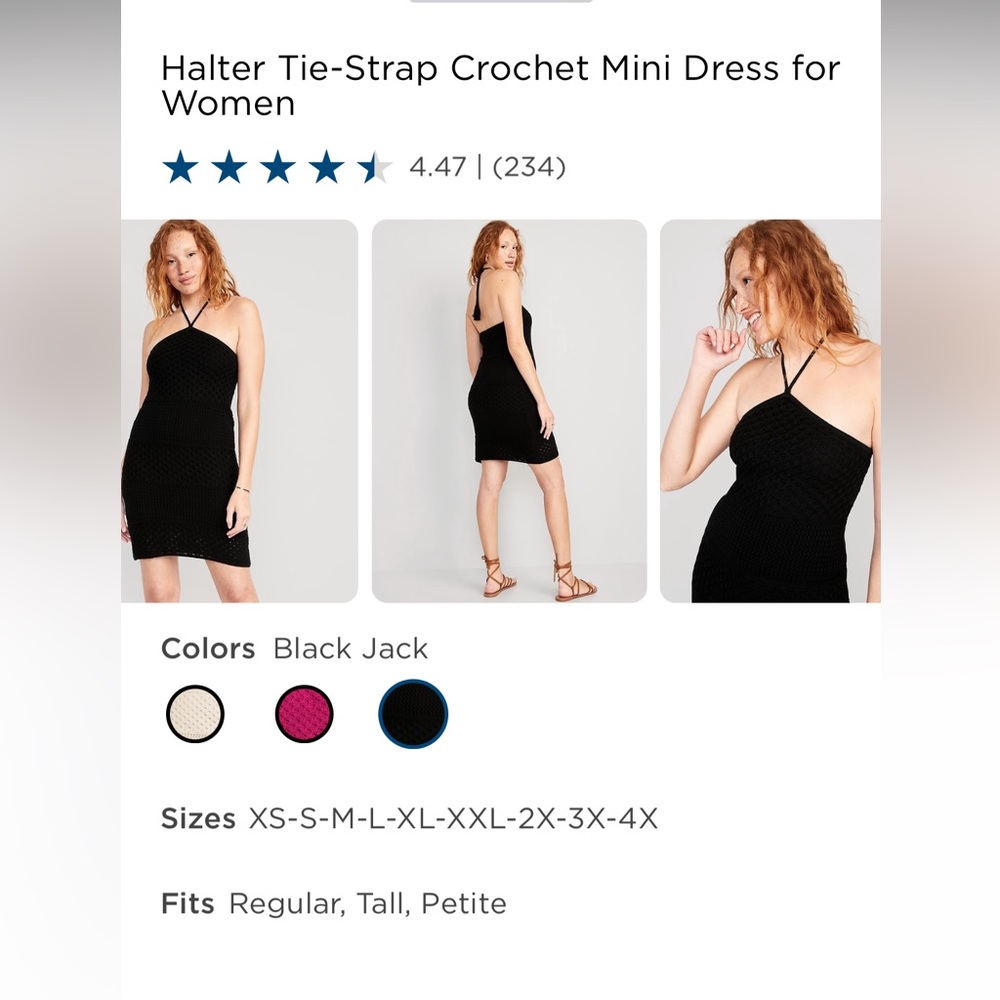 Old navy halter crochet dress